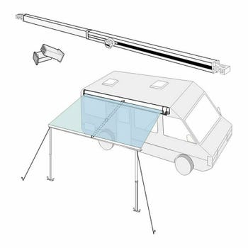 FIAMMA STRAIGHT CENTRE AWNING RAFTER