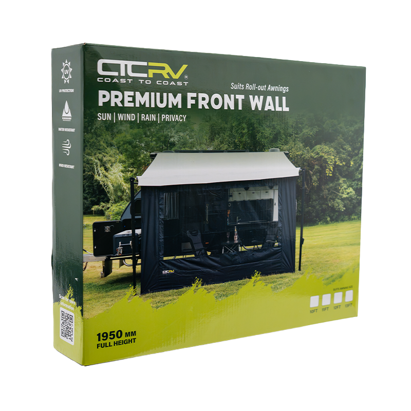 COAST RV Premium 11FT Awning Sunscreen Front Wall - W 3110mm x H 1950mm | Roll-Out