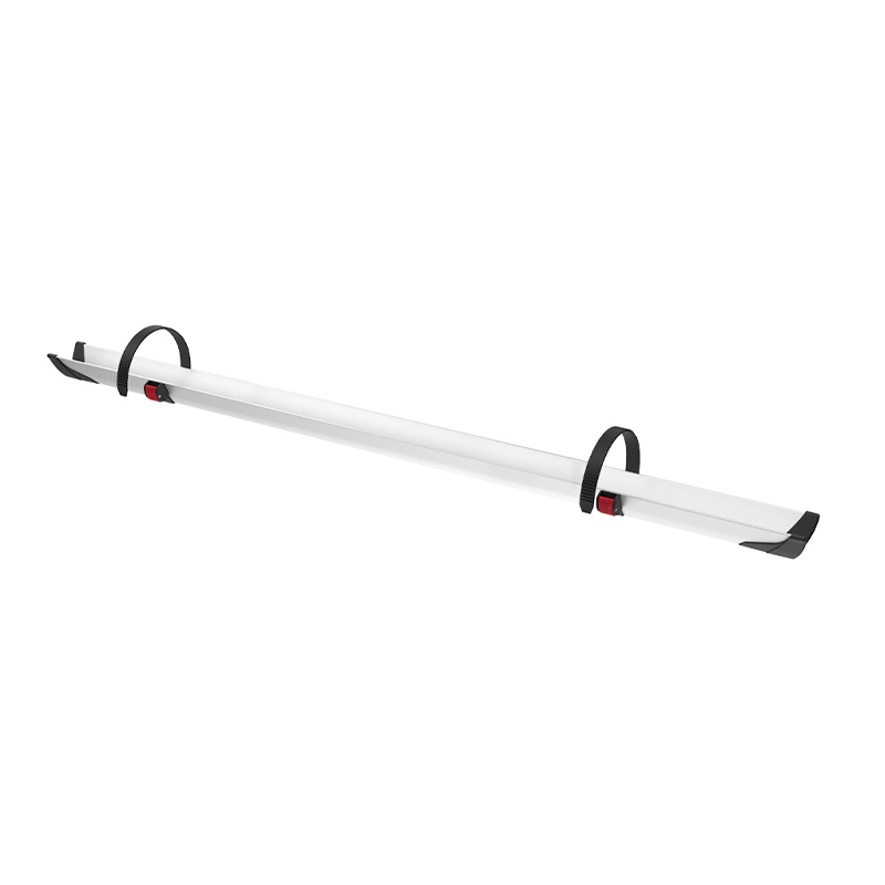 FIAMMA Bike Rail PLUS - NAT ALUM with BLK End Caps & Quick Strap- 128cm. 98656M566