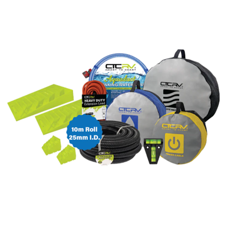 Coast to Coast RV Essentials Caravan Starter Kit with 25mm Waste-hose - V2