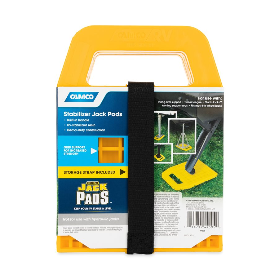 RV Leveling Blocks Camco RV Stabilizing Base Pads 4-Pack - For Cross ...