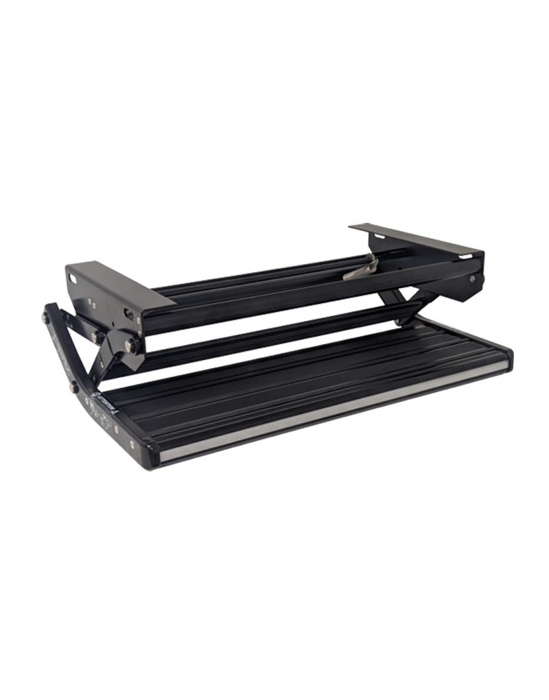 Spring Loaded Rv Coast Mk2 Spring Loaded BLACK Aluminium Fold Out Single Step - 588mm ...