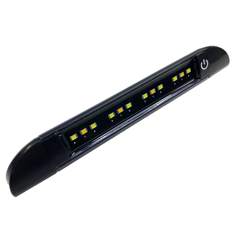 COAST RV 200mm Black Slimline LED Light with Switch - IP67 Amber & Std 