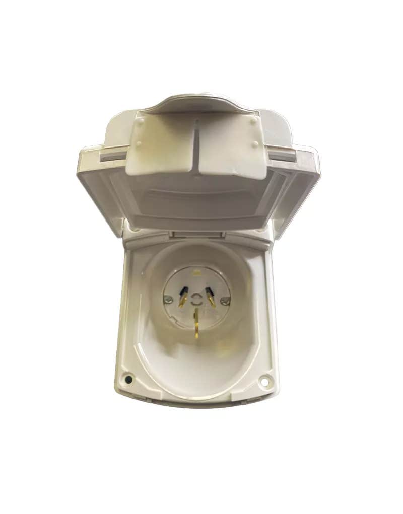 Clipsal Inlet Clipsal (New Style) White External15amp Power Inlet