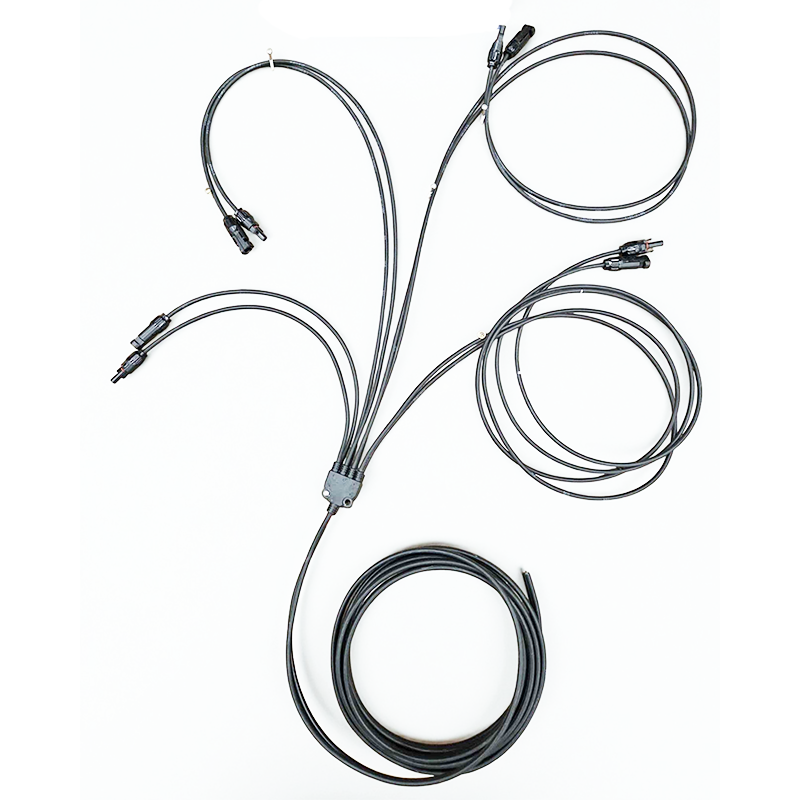 SPHERE MC4 Solar Staggered 1 to 4 Branch with 5m HD Extension. C2C1TO4EXT