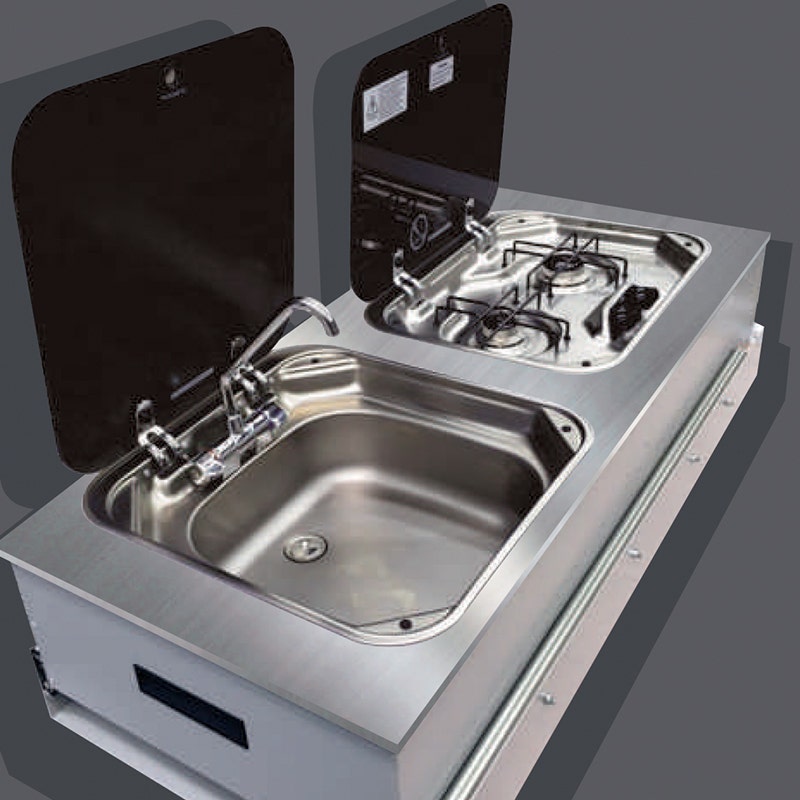 Kitchen Pro Sliding Combo Unit - Stainless Steel & Smev Equipped. D34008