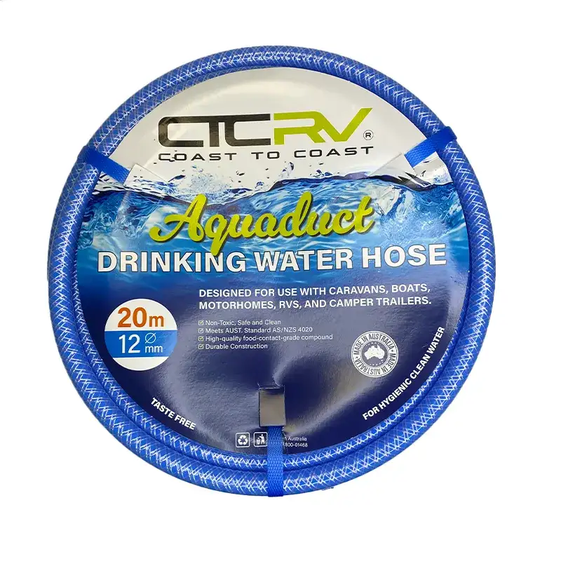 COAST RV Aquaduct 20m Blue Drinking Water Hose (no fittings)- 12mm