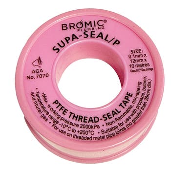 PINK WATER SEAL TAPE 12MM x 10M ROLL
