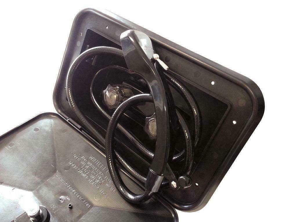 External Recess Shower Unit Black