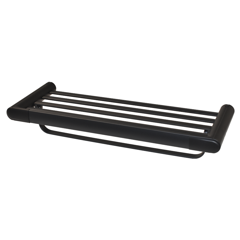 COAST Bathroom Towel Shelf BLACK - 600x220x113mm 