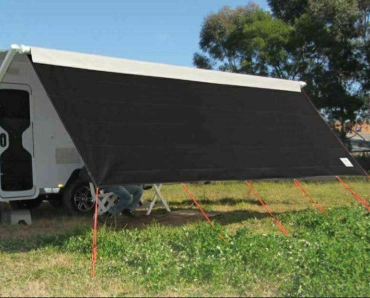 Coast Front Sunscreens V2 Suit 13' Rollout Awning (W3720mm x H1800mm) Premium Black