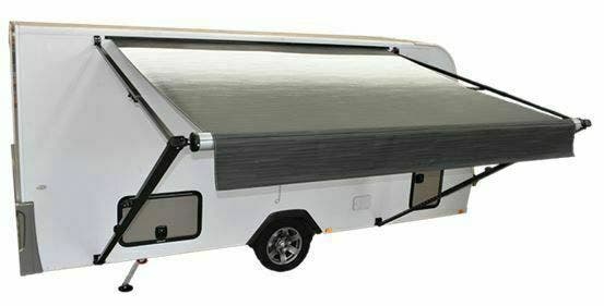 Carefree 15Ft - FIESTA Triple BLACK Shale Fade Awning - NO LED - No Arms. FO156E4E