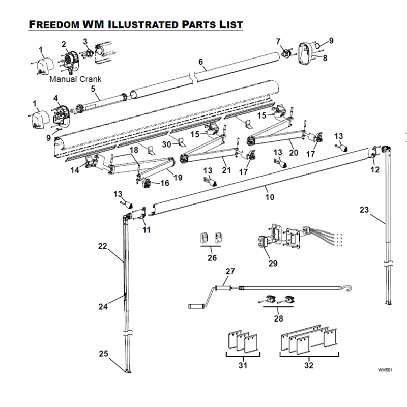 Carefree Freedom Service # 30 - Arm Bumpers. R001969