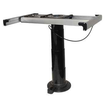 NUOVA MAPA ADJUSTABLE HEIGHT TABLE LEG WITH TURN TABLE AND SLIDE BLACK-
