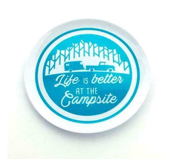 Camco Melamine Dinner Plate,  Trailer/Tree Pattern 25cm