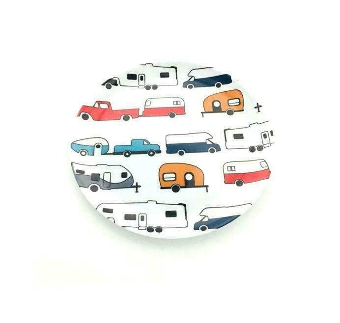 Camco Melamine Medium Plate, RV Pattern. 20cm