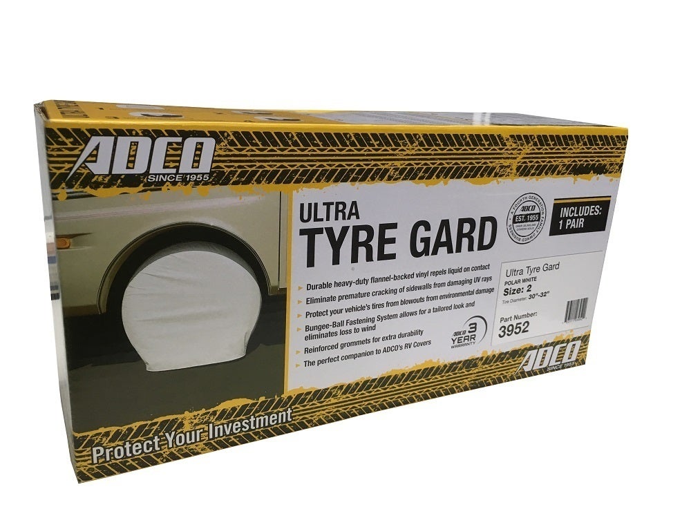 ADCO Ultra Tyre Guard White Pair 30