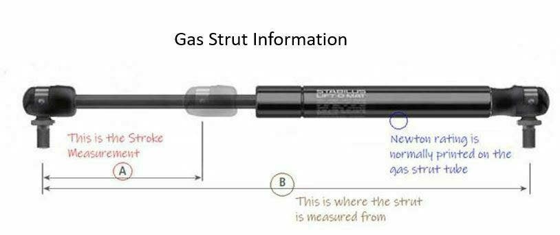STABILUS Gas Strut 825mm/630N/354mm Stroke | RV Parts
