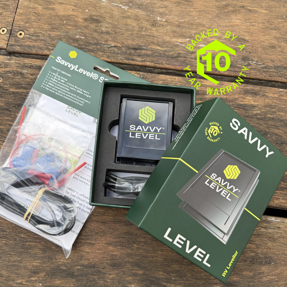 SAVVYLEVEL S5 RV Leveller & Wiring Kit Bundle. 6195S5