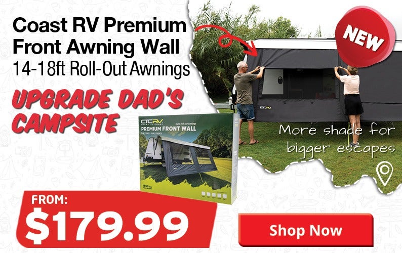 Coast RV Premium Front Awning Wall for 14 to 18ft roll out awnings